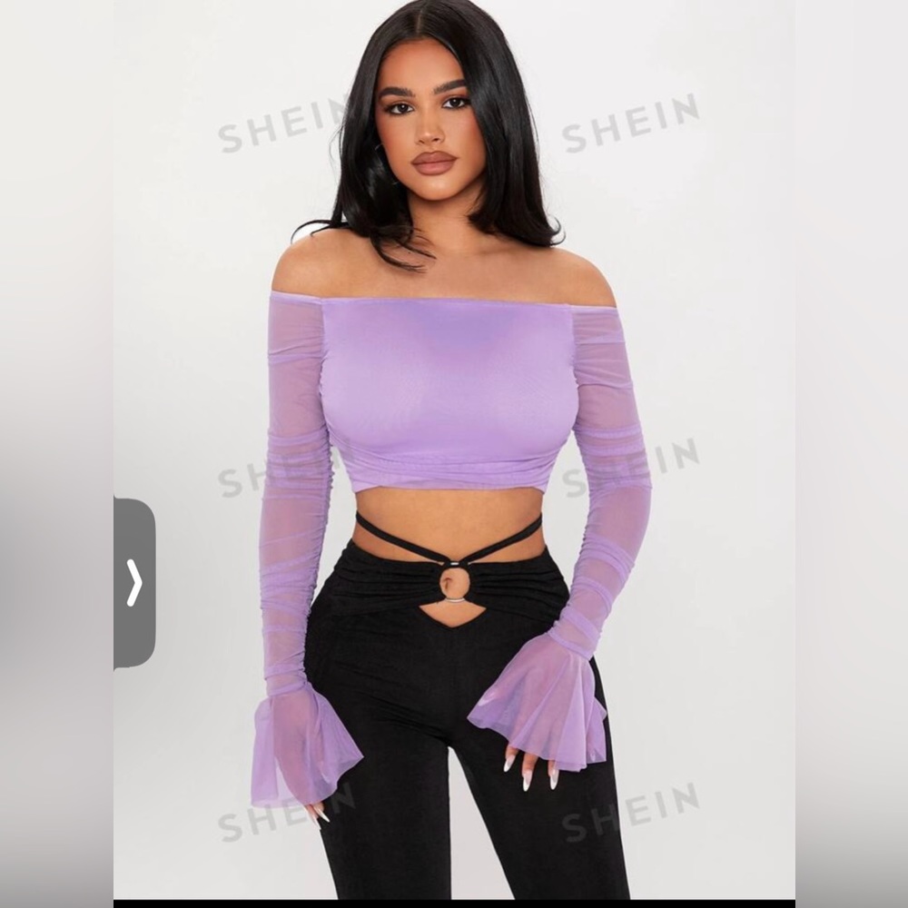 Purple crop top